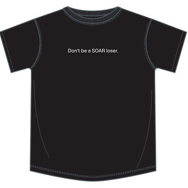 black don't be a soar loser slogan t-shirt